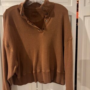 American Eagle Outfitters Women's Tan Cowl Neck Sweater